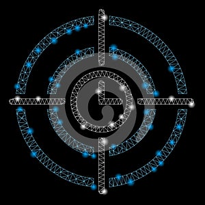 Flare Mesh Wire Frame Time Target with Flare Spots