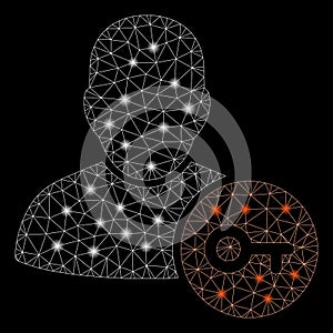 Flare Mesh Wire Frame User Access Key with Flare Spots