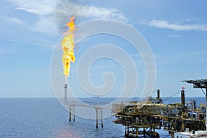 Flare at an offshore platform