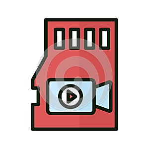 Flash card Isolated Vector icon which can easily modify or edit