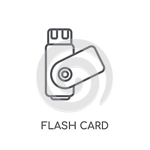 Flash Card linear icon. Modern outline Flash Card logo concept o