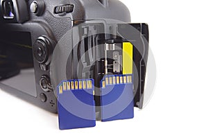 flash cards for camera, SD card, memory card for camera, photo storage, isolated on white