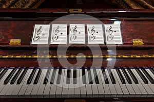 Flash cards of music note
