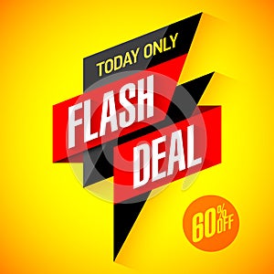 Flash deal, today only flash sale special offer banner photo