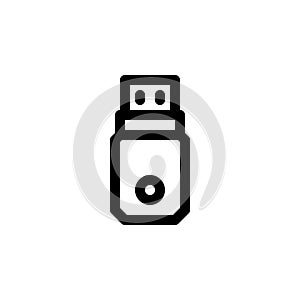 flash disk vector icon. computer component icon outline style. perfect use for logo, presentation, website, and more. simple