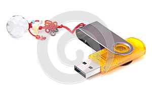 Flash drive with accessory.