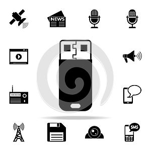 flash drive icon. Media icons universal set for web and mobile