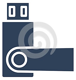 Flash, drive Isolated Vector Icon That can be easily edited in any size or modified. Flash, drive Isolated Vector Icon That