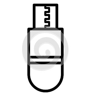 Flash drive, memory stick Isolated Vector Icon That can be easily edited in any size or modified. Flash drive, memory stick Is