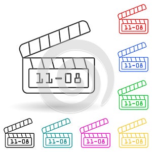 flash drive multi color style icon. Simple thin line, outline vector of media icons for ui and ux, website or mobile application