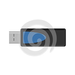 Flash drive usb icon. Vector simple flat color illustration