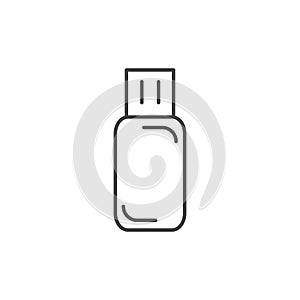 Flash drive usb technology icon line design