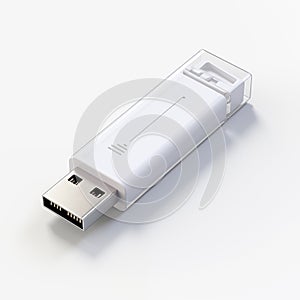 flash drive on white background