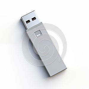 flash drive on white background