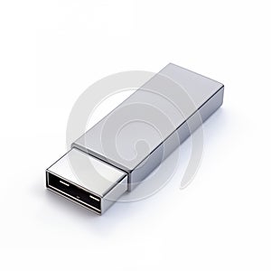 flash drive on white background