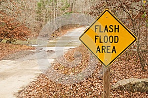 Flash Flood Area Sign