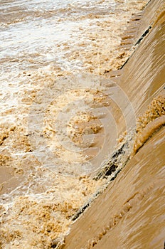 Flash flood background in the rainy season after storm out