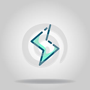 Flash icon or logo in  twotone