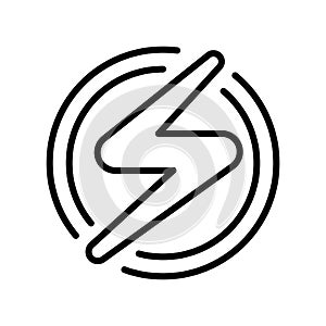 Flash icon vector isolated on white background, Flash sign