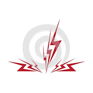 Flash lightning thunderbolt logo vector template