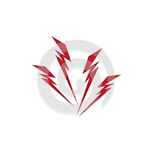 Flash lightning thunderbolt logo vector template