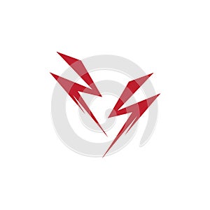 Flash lightning thunderbolt logo vector template