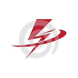 Flash lightning thunderbolt logo vector template