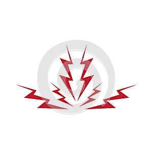 Flash lightning thunderbolt logo vector template