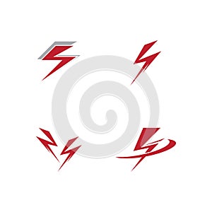 Flash lightning thunderbolt logo vector template