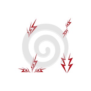 Flash lightning thunderbolt logo vector template