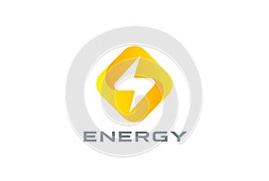 Flash Logo design Thunderbolt symbol Energy Power