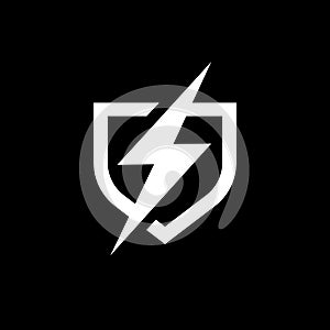 Flash logo. Voltage icon. Thunder vector illustration