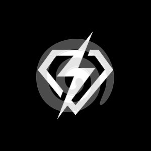 Flash logo. Voltage icon. Thunder vector illustration
