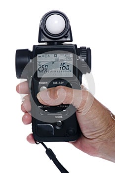 Flash meter on hand