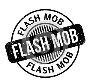 Flash Mob rubber stamp