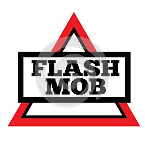 FLASH MOB stamp on white