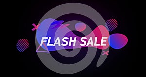 Flash Sale advertisement in Retro Eighties style. 4k