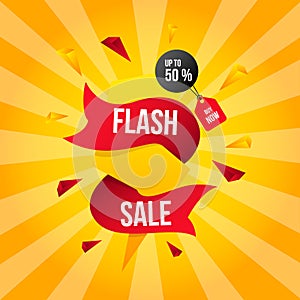 Flash sale banner design template