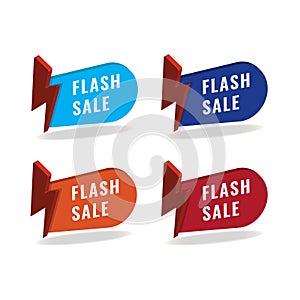 Flash sale banner design vector illustration