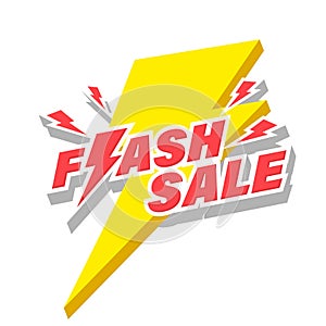 Flash sale banner with thunder