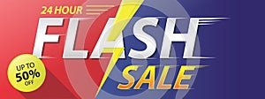 Flash Sale banner vector illustration