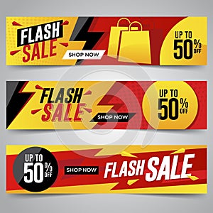 Flash sale banners template design