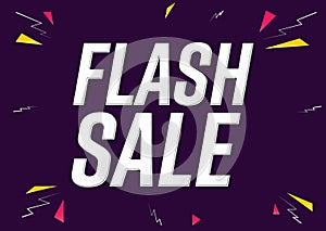 Flash Sale, discount poster design template. Promotion banner for shop or online store