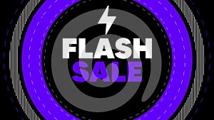 Flash sale graphic element. flash banner design background 4k animation V2