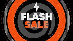 Flash sale graphic element. flash banner design background 4k animation V5