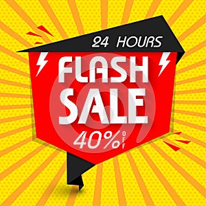 Flash Sale Paper Tag or Banner design.