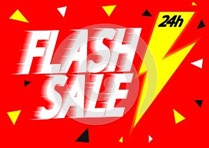 Flash Sale, poster design template, special offer, limited time only, vector illustration