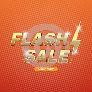 Flash Sale Shopping Poster or banner, big sale special offer. End of season special offer banner, Flash sale banner template