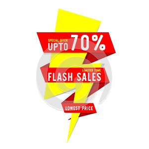 Flash sales limited time special offer up to 70% lowest price with ribbon and thunder , promotion sale , discount , clearance ,