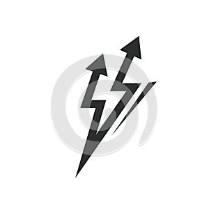 Flash thunder bolt arrow  icon vector design